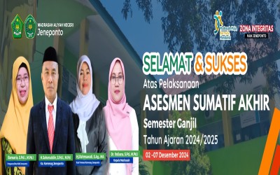 MAN Jeneponto Melaksanakan Asesmen Sumatif Akhir Semester Ganjil Tahun Pelajaran 2024-2025