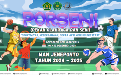 Upacara Pembukaan Porseni, Kamad MAN Jeneponto Harap Siswa Bangun Sportifitas