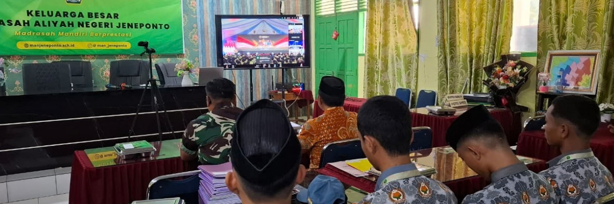 Dandim 1425/Jeneponto Dampingi Murid MAN Jeneponto Ikuti Launching Nasional KKRI