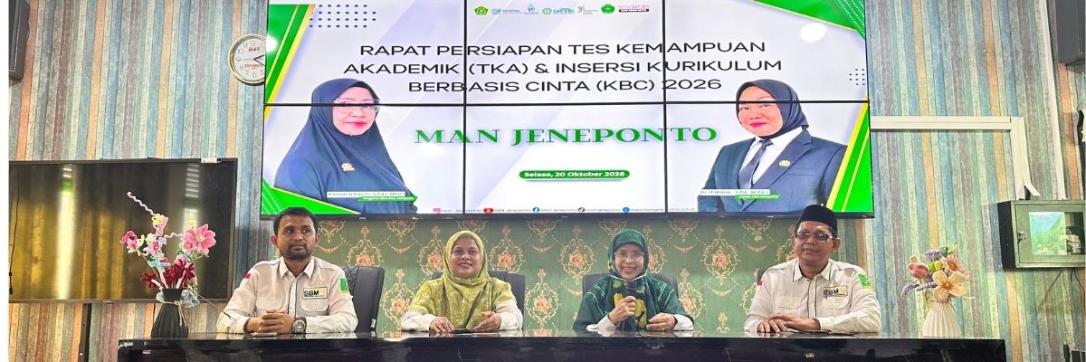 MAN Jeneponto Matangkan Implementasi Kurikulum Berbasis Cinta melalui Pendampingan Pengawas Bina